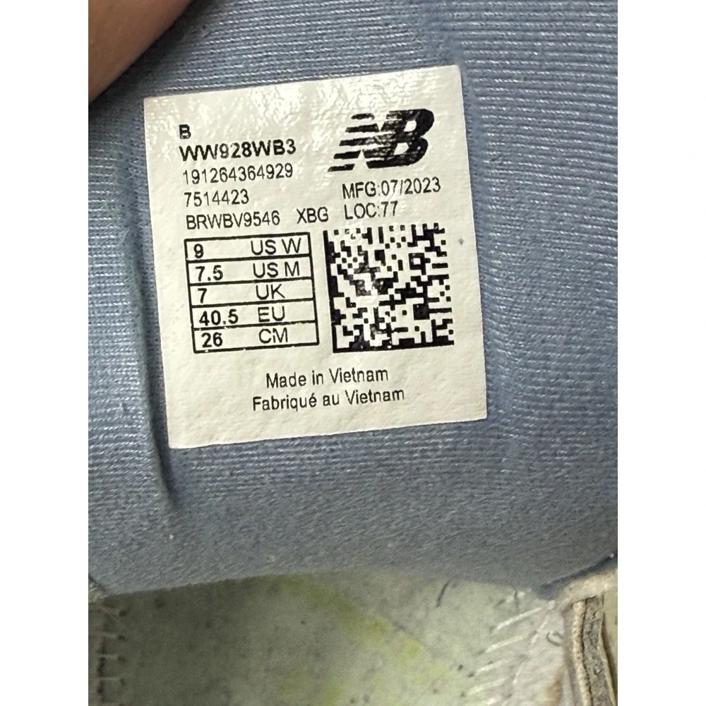New Balance 928 V3 Women's Size 9B White/Blue‎ USA WW928WB3 Walking Shoes
